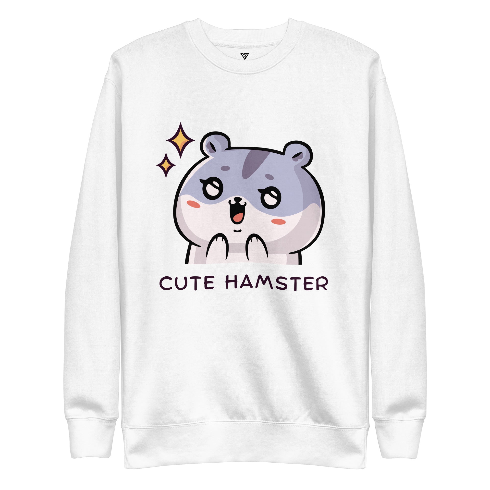 SORTYGO - Cute Hamster Women Premium Sweatshirt in White
