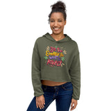 SORTYGO - Be The Energy Cropped Hoodie in Military Green