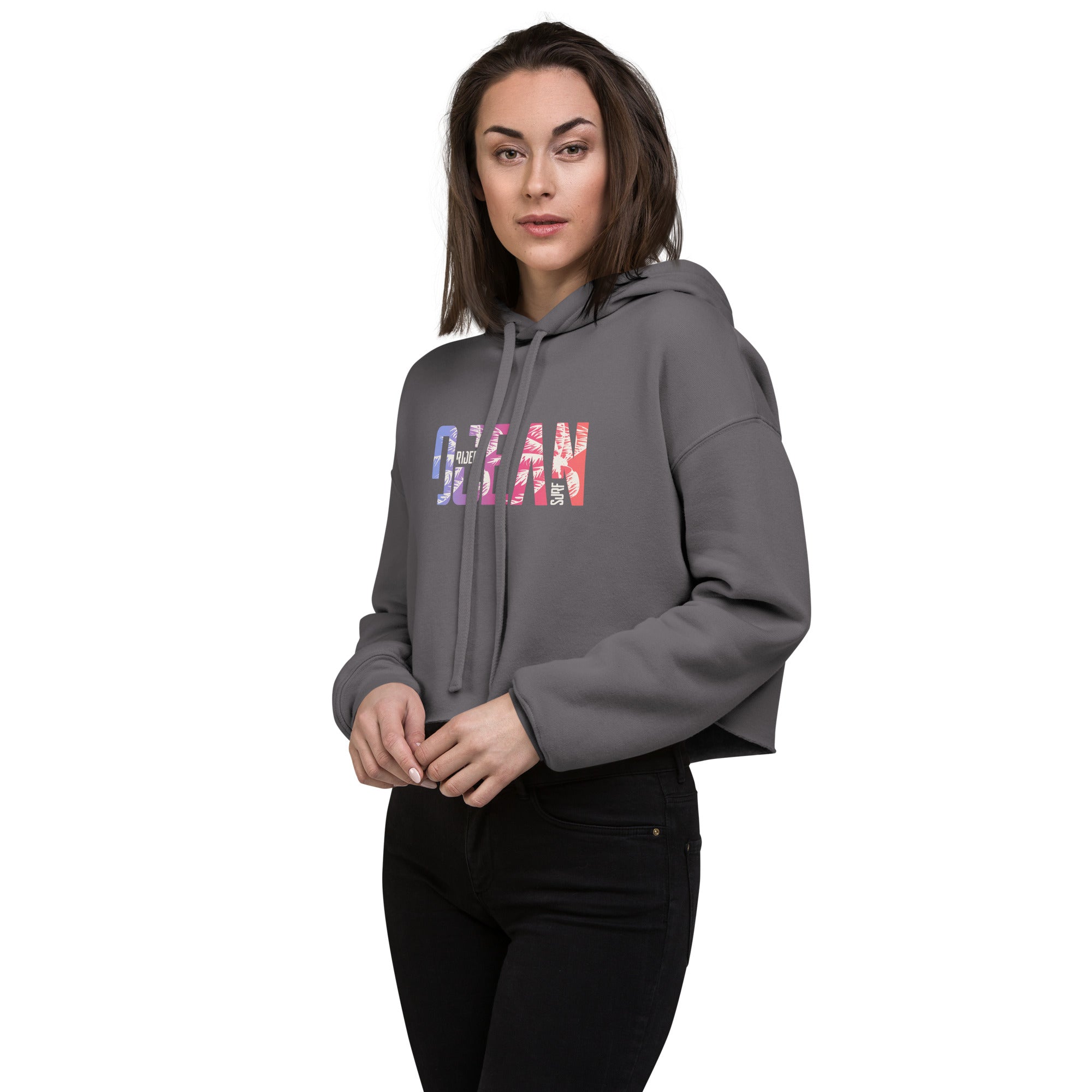 SORTYGO - Surf Riders Dream Cropped Hoodie in Storm