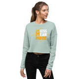 SORTYGO - Say Less Mean More Cropped Sweatshirt in Dusty Blue