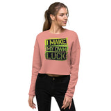 SORTYGO - I Make My Own Luck Cropped Sweatshirt in Mauve